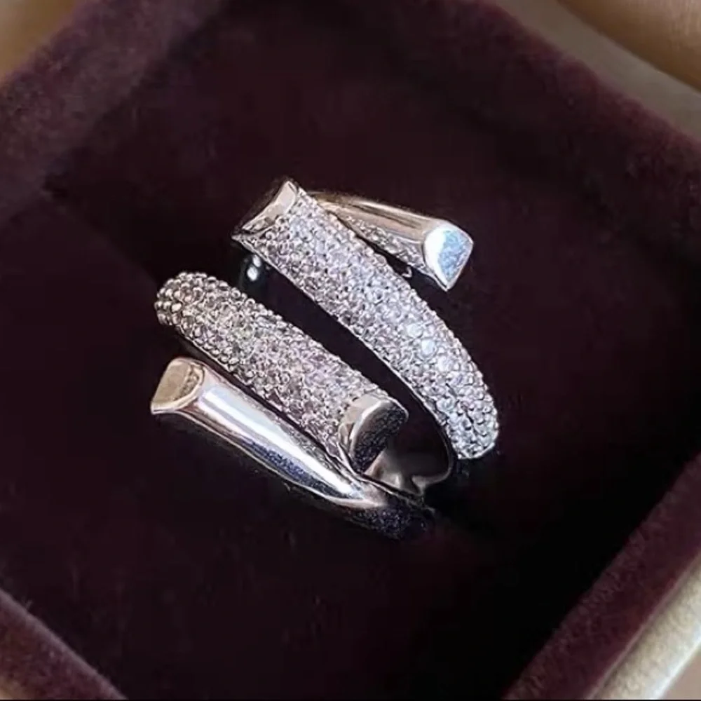 💎 BOGO❗️Silver Uneven Texture fashion Ring - Picture 4 of 8